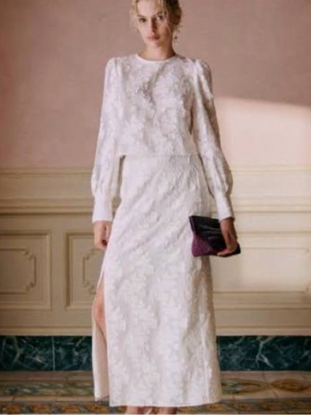 ISO Sezane Tabitha Skirt & Flamine Blouse